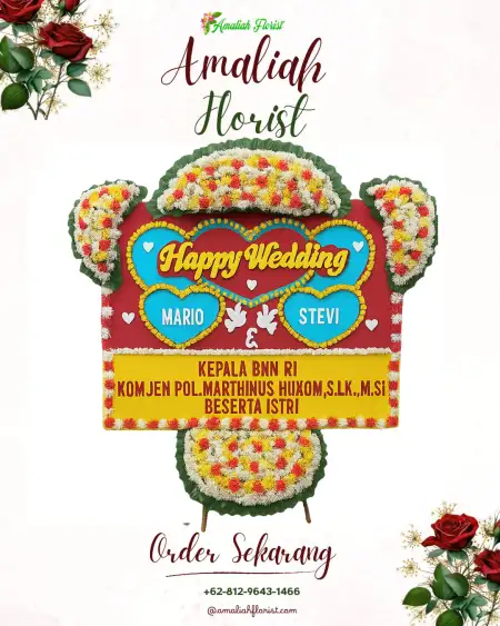 Papan Bunga Pernikahan Mongkonai